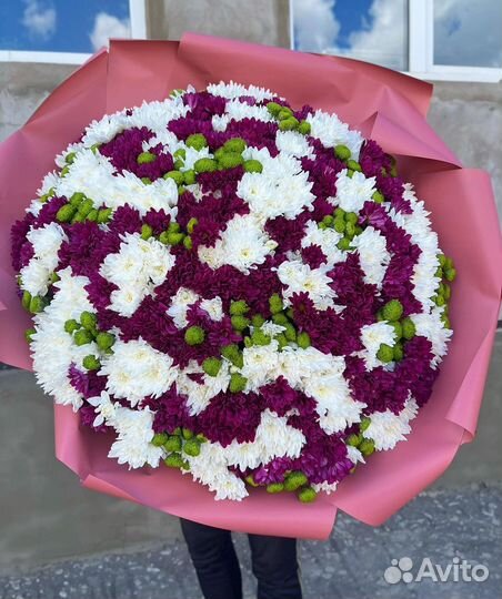 Цветы Букеты из кустовых хризантем 24/7