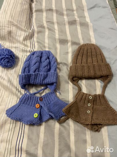 Шапка вязаная детская 44-48