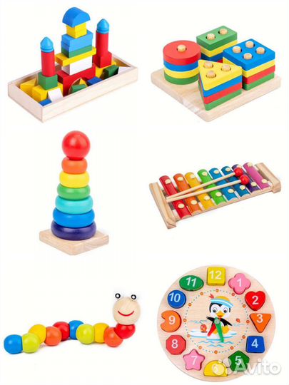 Развивающие деревянные игрушки