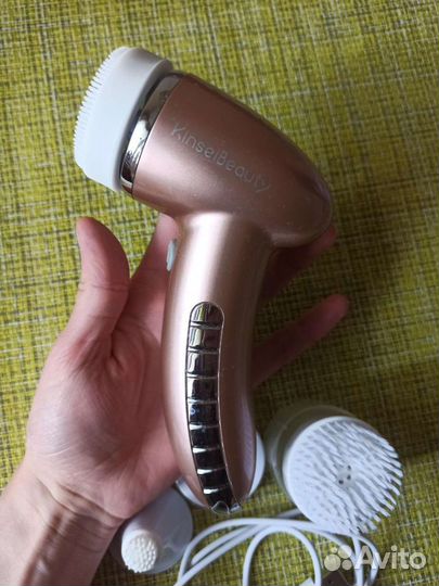 Щётка для лица, массажёр Kinsei Beauty, 4 насадки