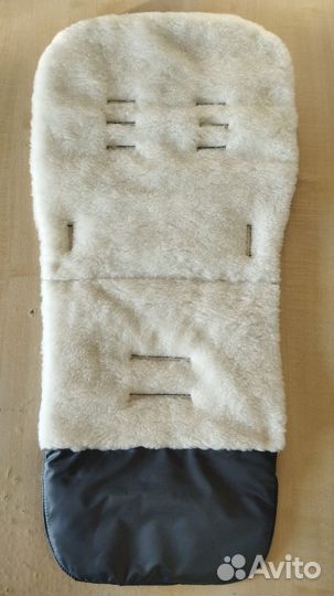 Матрасик на овчине для прогулочной коляски