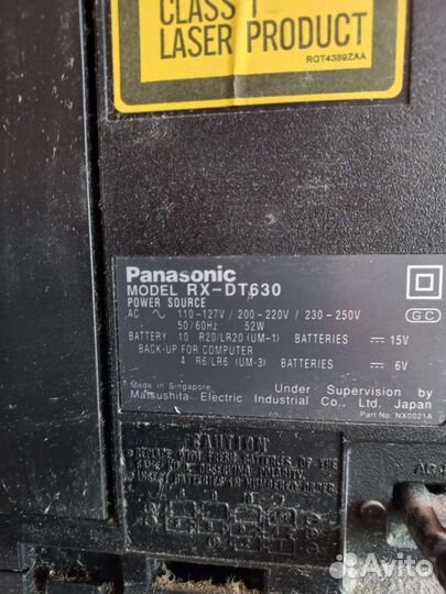 Магнитофон panasonic rx-DT630