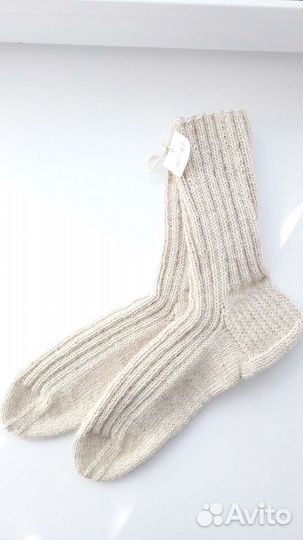 Носки шерстяные ручной вязки