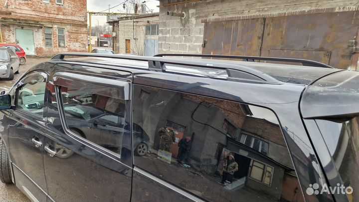 Рейлинги на крышу Toyota Vellfire, черные