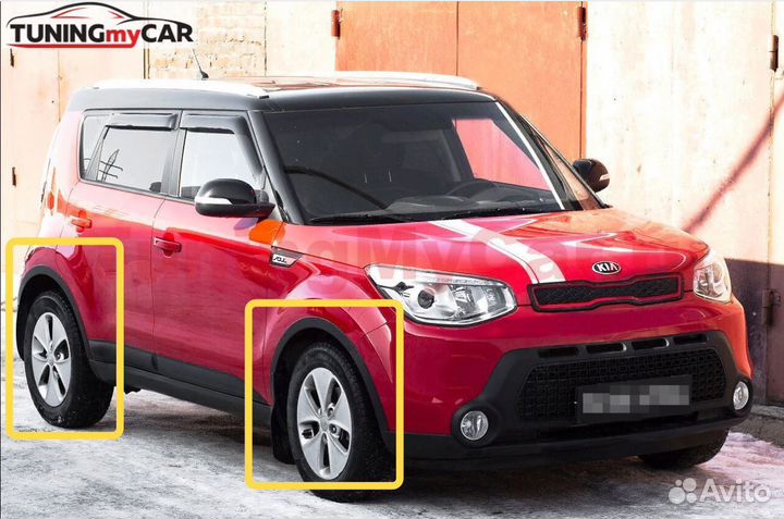 Накладки на колесные арки Kia Соул 2014-2016 г.в