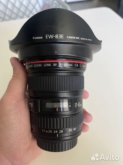 Canon ef 17 40mm f 4l usm