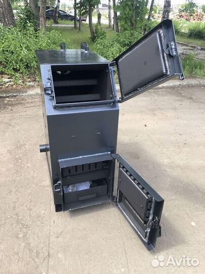 Твердотопливный котёл с увеличенной топкой