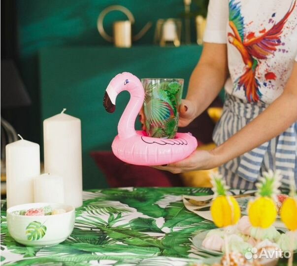 Игрушка надувная-подставка для стакана «Фламинго»