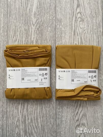 Чехлы на подушки икеа гурли 65х65 см жёлтые