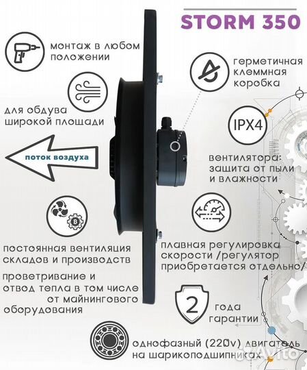 Storm YWF2E 350 вентилятор