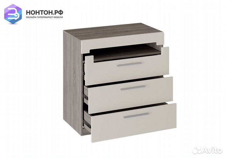 Комод Фьюжн бежевый / дуб сонома трюфель