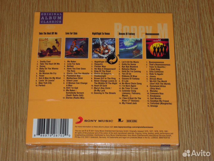 Boney M - Original Album Classics 5xCD Box set