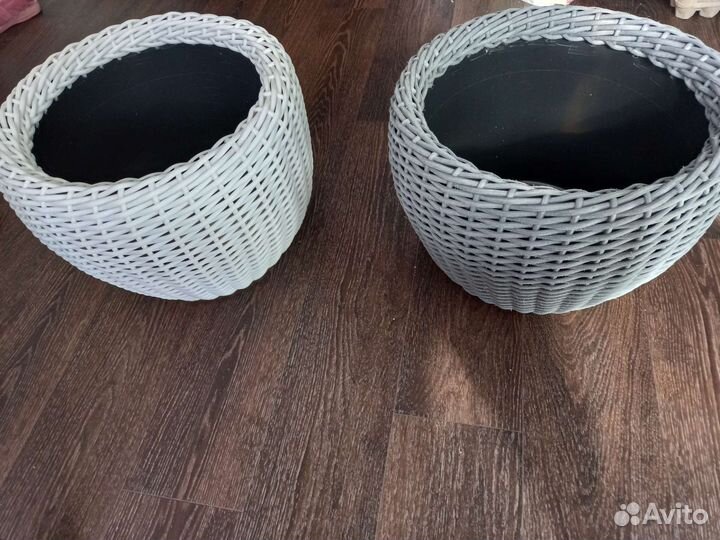 Кашпо из ротанга