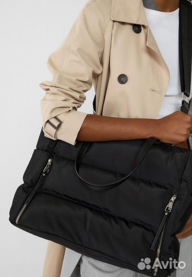 Сумка-шоппер Stradivarius черная новая с биркой