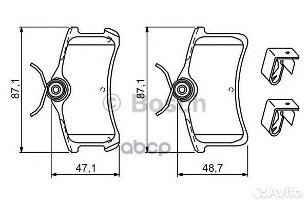 Колодки тормозные дисковые перед 0986494274