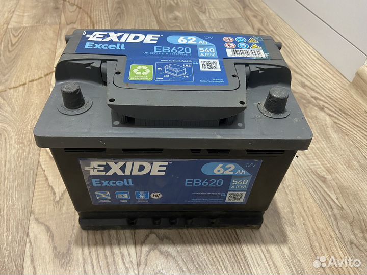 Аккумулятор exide 62 Ah