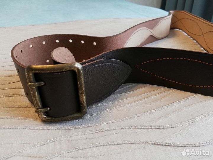 Ремень кожаный офицерский, новый и старый (СССР)