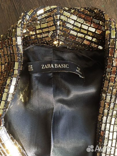 Платье-пиджак Zara золотые пайетки