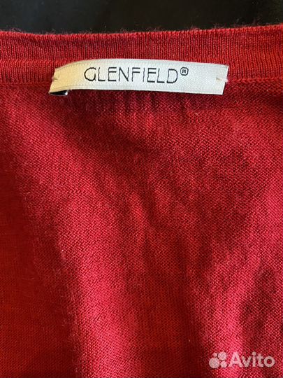 Красный кардиган шерсть 100%