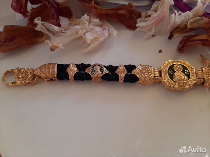 Браслет позолота с эмалью