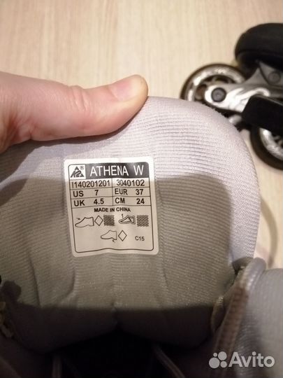 Ролики женские К2 athena 37 размер