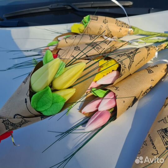 Тюльпаны из мыла