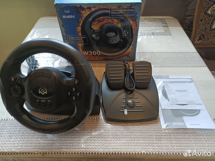 Игровой руль с педалями Sven GC-W300