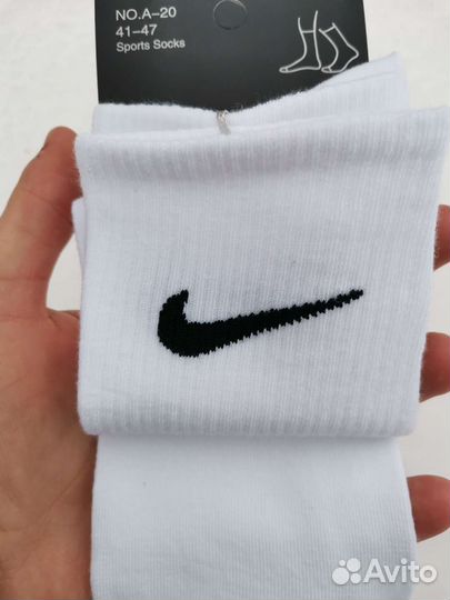 Носки Nike высокие белые