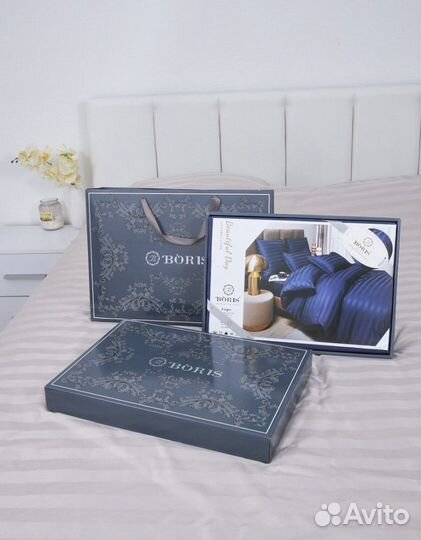 Постельное белье евро страйп сатин разные цвета