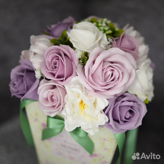 Мыльные букеты, цветы из мыла
