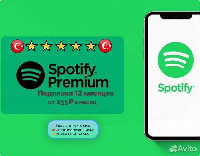 Spotify Premium 12 месяцев