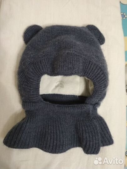 Шапка шлем для малыша зимняя