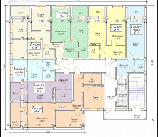 Квартира-студия, 22 м², 3/12 эт.