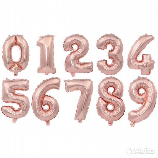 Цифры 35см, 55см, 86см и 102см высотой