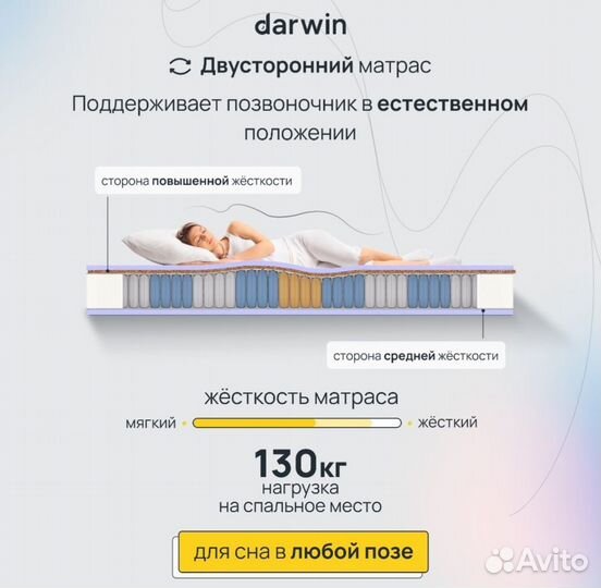 Матрас новый ортопедический 120200