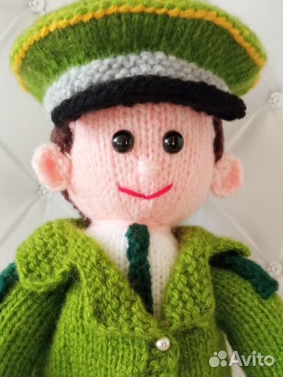 Кукла вязаная Солдатик