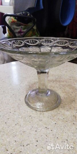 Ваза для фруктов на ножке СССР