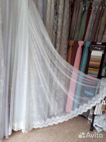 Тюль С вышивки турция