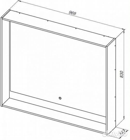 Зеркало Aquanet Милан 100 LED дуб светлый
