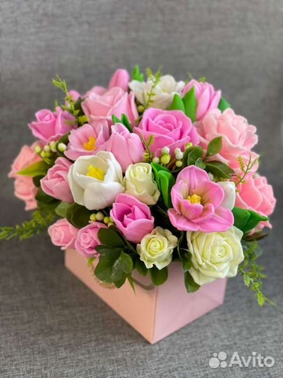 Букет цветов из мыла