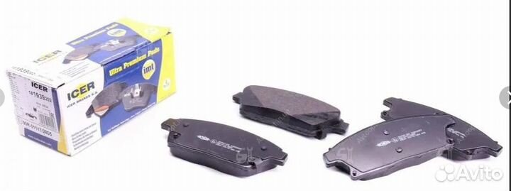 Колодки тормозные icer 181939 cruze 1.6/1.8 пер 16