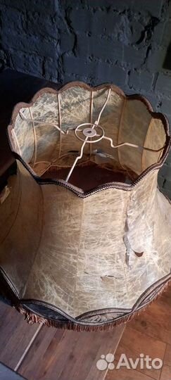 Огромный винтажный абажур. Торшер. Лампа