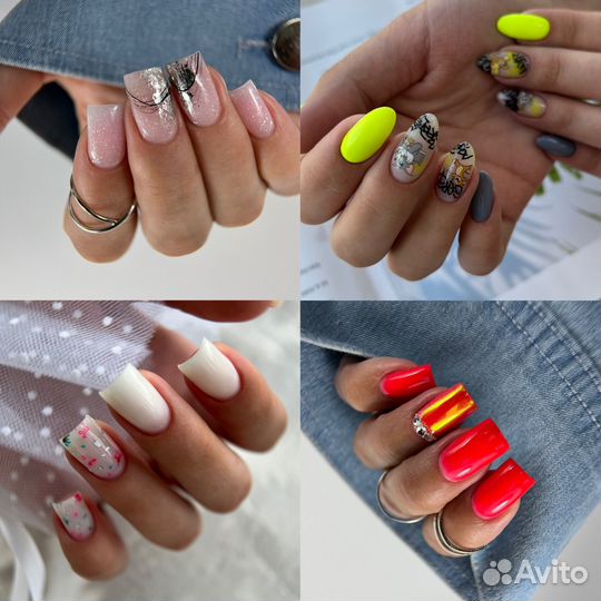 Модель на гель-лак с укреплением