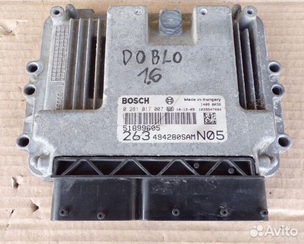 Эбу двигателя fiat doblo II 1.6