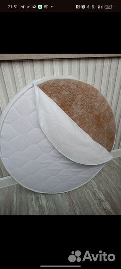 Матрас детский круглый 75*75