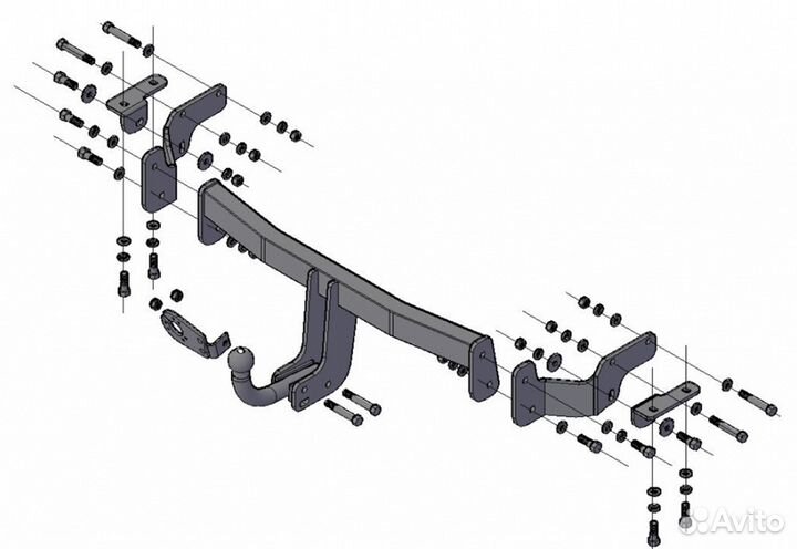 Фаркоп Хендай Санта Фе, Киа Соренто с 2012 г