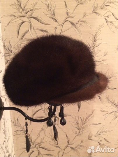 Норковая шапка-берет