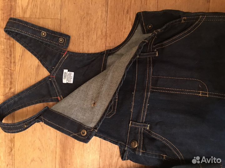 Джинсовые комбинезон и куртка