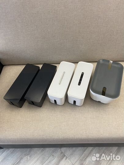 Органайзер для проводов Bosign средний белый-серый