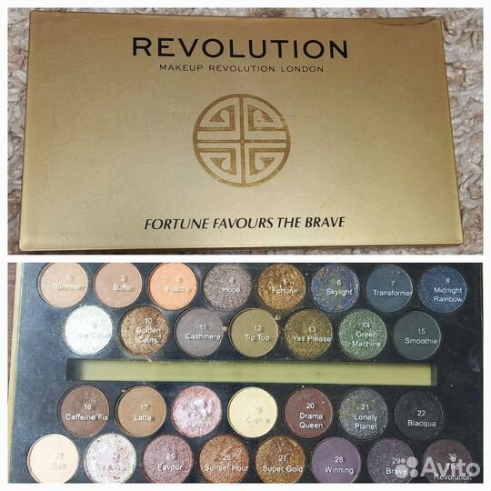 Палетка теней из 30 оттенков